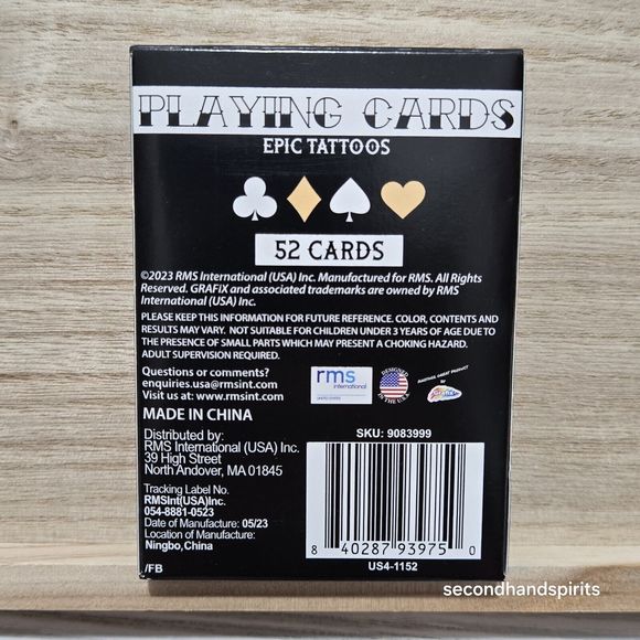 Epic Tattoos Playing Cards Full Deck 52 Cards by RMS - Picture 3 of 3